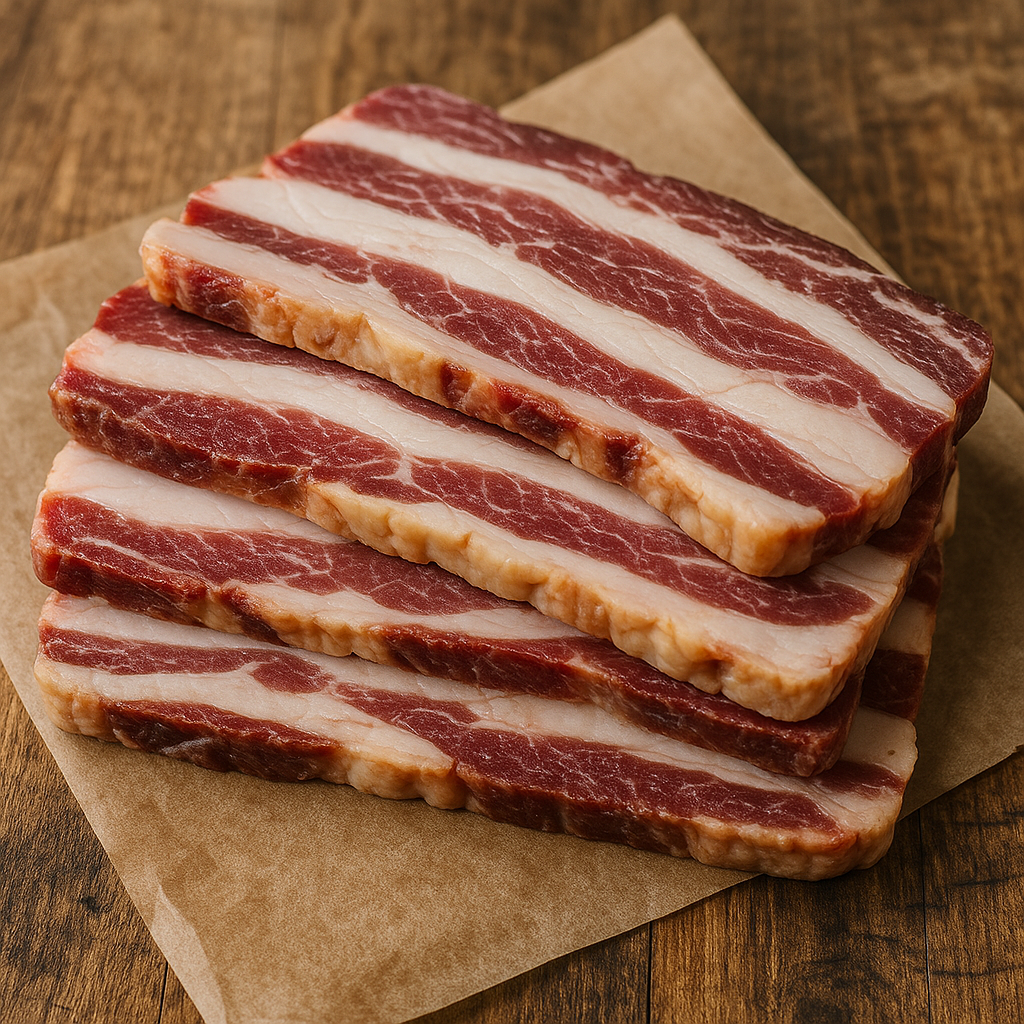 Beef Bacon - Sliced, Raw, Uncured (2 lb Pack)